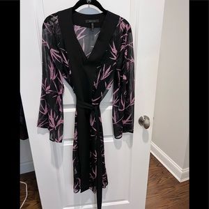 BCBG worn once beautiful dress with belt purple and black with silver